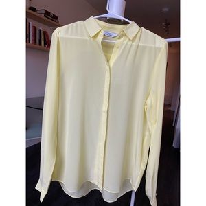 & Other Stories 100% silk yellow blouse